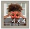4x4 Wide Barnwood Picture Frame with UV-Resistant Acrylic & Acid Free Backing, Available in 6 Paint Finishes - Grey, Brown, White, and Black